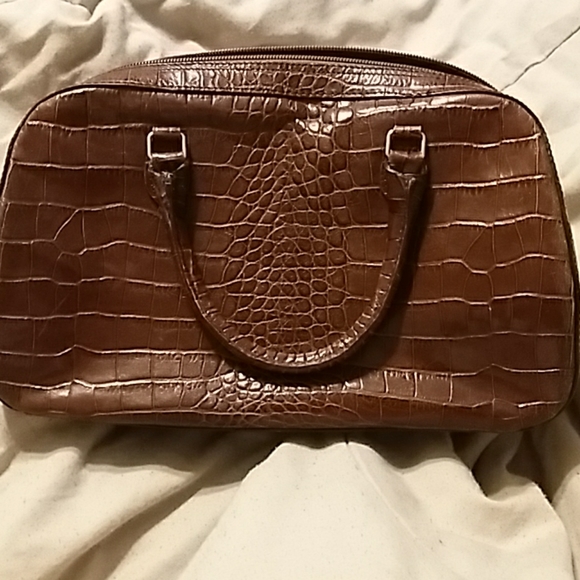 Vintage Saks Fifth Avenue Faux Alligator Purse - Picture 1 of 8